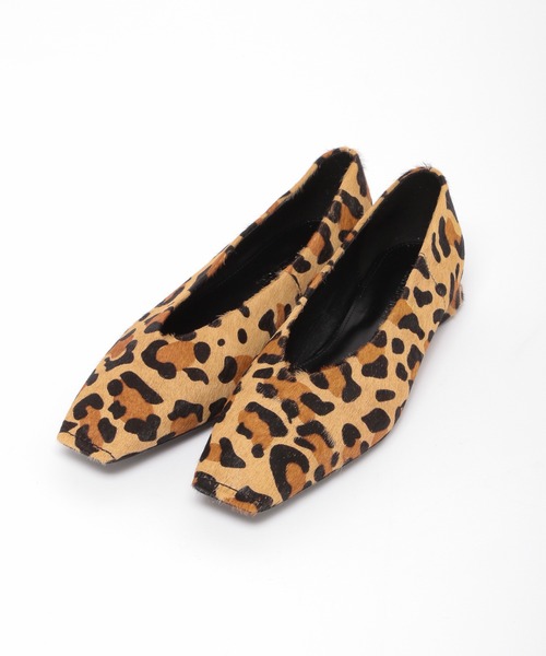 BARNYARDSTORM（バンヤードストーム）の「BARNYARDSTORM / ハラコトウステッチスクエアフラット（その他シューズ・レディース・ブラック/ダークブラウン・36/37/38/39/35）」の6枚目の写真