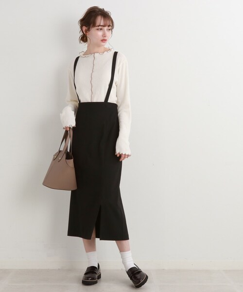 Cutie Blonde（キューティーブロンド）の「◆サス付きナロースカート（スカート・レディース・ブラック/サンドベージュ・01/02/03）」の10枚目の写真