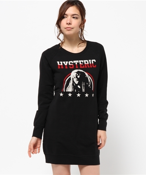 HYSTERIC GLAMOUR(ヒステリックグラマー)の「STAR WOMAN FACE pt OP(ワンピース・レディース・ブルー/トップグレー/ブラック・FREE)」の2枚目の写真