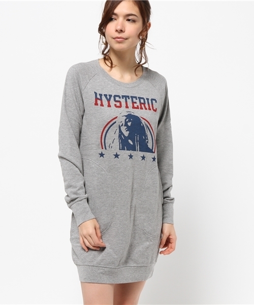 HYSTERIC GLAMOUR(ヒステリックグラマー)の「STAR WOMAN FACE pt OP(ワンピース・レディース・ブルー/トップグレー/ブラック・FREE)」の3枚目の写真
