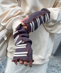 CPCM | 配色ボーダーアームウォーマー(手袋)