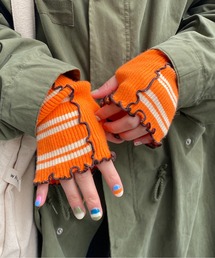 CPCM | 配色ボーダーアームウォーマー(手袋)