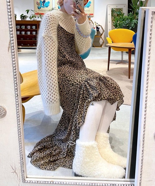Alley by w closet（アリーバイダブルクローゼット）の「【Alley】ファーショートブーツ（ブーツ・レディース・オフホワイト/ベージュ・L/M）」の5枚目の写真