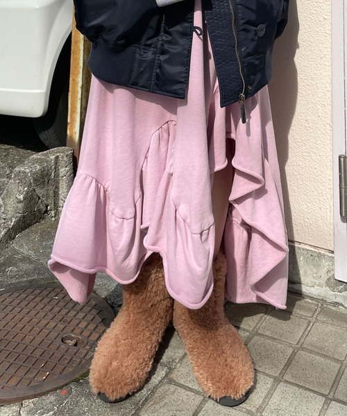 Alley by w closet（アリーバイダブルクローゼット）の「【Alley】ファーショートブーツ（ブーツ・レディース・オフホワイト/ベージュ・L/M）」の9枚目の写真