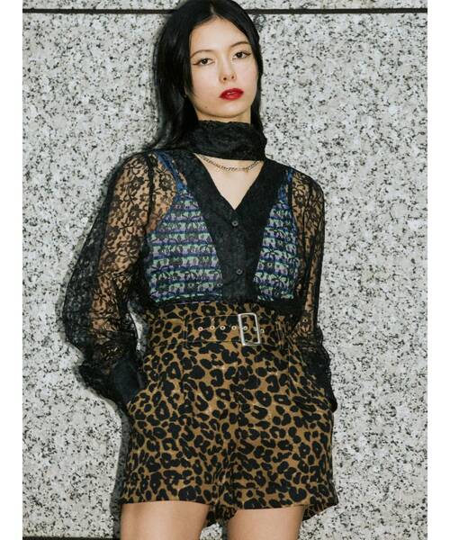 jouetie（ジュエティ）の「ハイウエストキュロット（その他パンツ・レディース・レッド/インディゴブルー/ブラック/ブラウン・MEDIUM）」の12枚目の写真