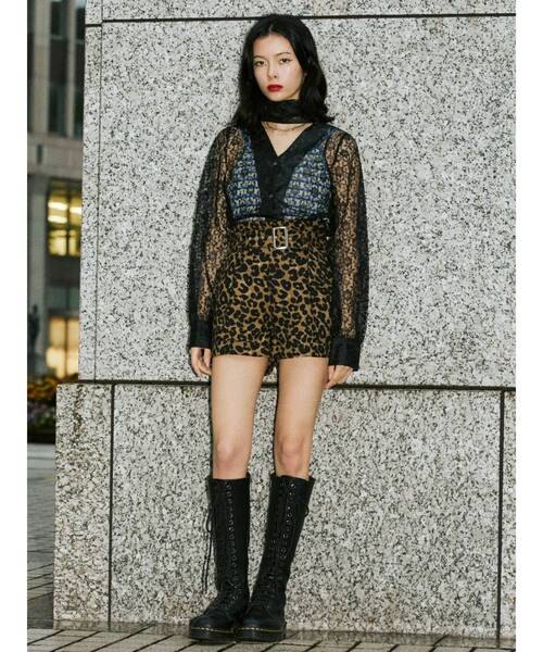 jouetie（ジュエティ）の「ハイウエストキュロット（その他パンツ・レディース・レッド/インディゴブルー/ブラック/ブラウン・MEDIUM）」の15枚目の写真