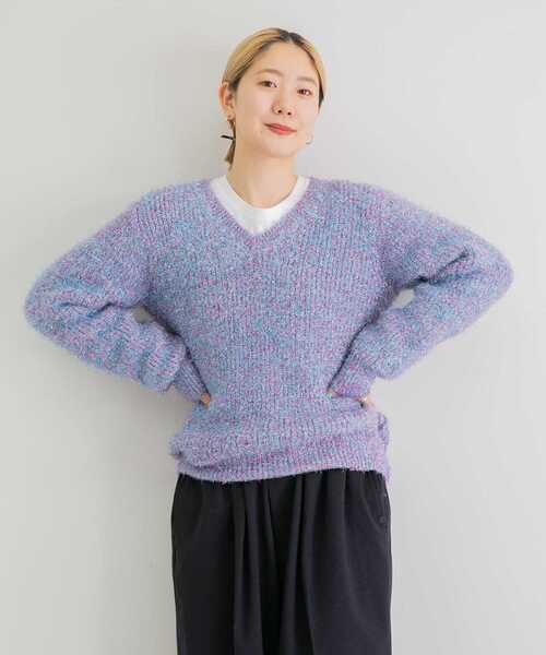 iI（アイ）の「iI　glitter v neck pullover（ニット/セーター・レディース・ブラック系その他/ピンク系その他/キャメル/ミント・FREE）」の18枚目の写真