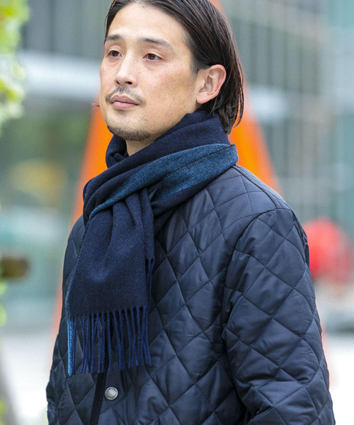 URBAN RESEARCH DOORS(アーバンリサーチドアーズ)の「LIFE STYLE TAILOR サイドラインウールマフラー(マフラー・メンズ・ネイビー/ブラウン/ブラック/オリーブ・-)」の15枚目の写真