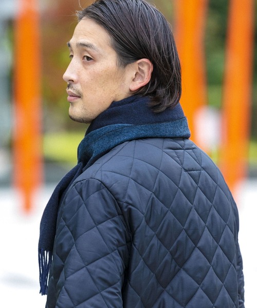 URBAN RESEARCH DOORS(アーバンリサーチドアーズ)の「LIFE STYLE TAILOR サイドラインウールマフラー(マフラー・メンズ・ネイビー/ブラウン/ブラック/オリーブ・-)」の16枚目の写真