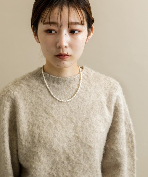 SMELLY(スメリー)の「オーバルパールネックレス(ネックレス・レディース・アイボリー・-)」の5枚目の写真