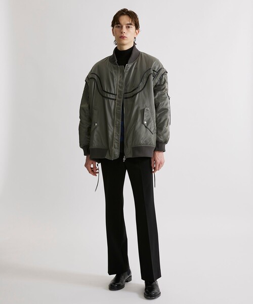 UNITED TOKYO（ユナイテッドトウキョウ）の「2wayウェーブブロッキングオーバーMAー1（MA-1・メンズ・ブラック/グレー・1/2）」の8枚目の写真