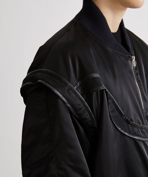 UNITED TOKYO（ユナイテッドトウキョウ）の「2wayウェーブブロッキングオーバーMAー1（MA-1・メンズ・ブラック/グレー・1/2）」の22枚目の写真