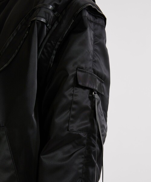 UNITED TOKYO（ユナイテッドトウキョウ）の「2wayウェーブブロッキングオーバーMAー1（MA-1・メンズ・ブラック/グレー・1/2）」の18枚目の写真