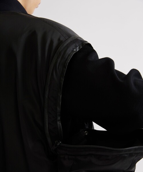 UNITED TOKYO（ユナイテッドトウキョウ）の「2wayウェーブブロッキングオーバーMAー1（MA-1・メンズ・ブラック/グレー・1/2）」の13枚目の写真