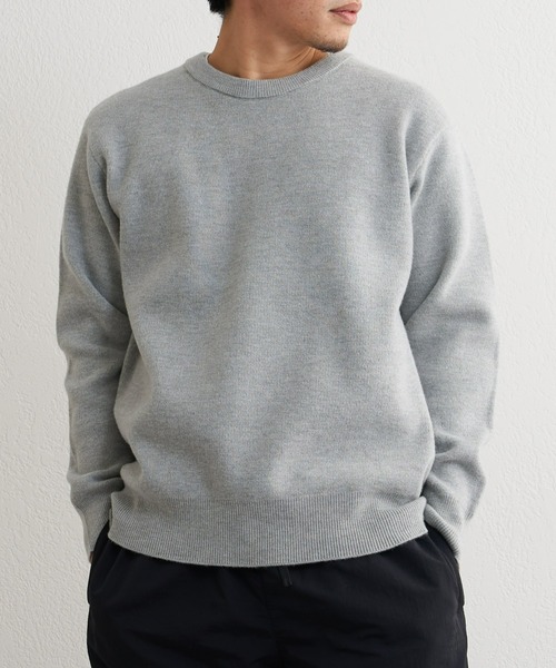 CIAOPANIC TYPY（チャオパニックティピー）の「□ウール混起毛スムースニットプルオーバー（ニット/セーター・メンズ・チャコールグレー/サックスブルー/グリーン/オフホワイト/グレイッシュベージュ/ブルー/ミント/グレー・M/L）」の13枚目の写真