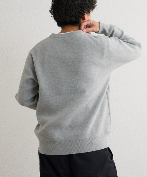 CIAOPANIC TYPY（チャオパニックティピー）の「□ウール混起毛スムースニットプルオーバー（ニット/セーター・メンズ・チャコールグレー/サックスブルー/グリーン/オフホワイト/グレイッシュベージュ/ブルー/ミント/グレー・M/L）」の15枚目の写真