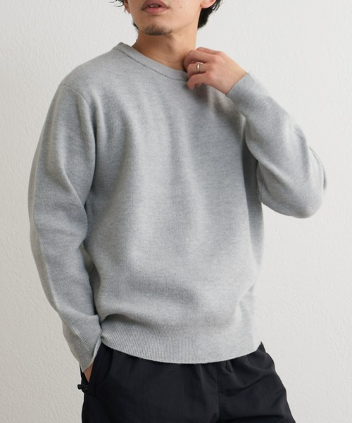 CIAOPANIC TYPY（チャオパニックティピー）の「□ウール混起毛スムースニットプルオーバー（ニット/セーター・メンズ・チャコールグレー/サックスブルー/グリーン/オフホワイト/グレイッシュベージュ/ブルー/ミント/グレー・M/L）」の16枚目の写真