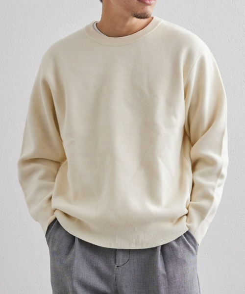 CIAOPANIC TYPY（チャオパニックティピー）の「□ウール混起毛スムースニットプルオーバー（ニット/セーター・メンズ・チャコールグレー/サックスブルー/グリーン/オフホワイト/グレイッシュベージュ/ブルー/ミント/グレー・M/L）」の10枚目の写真