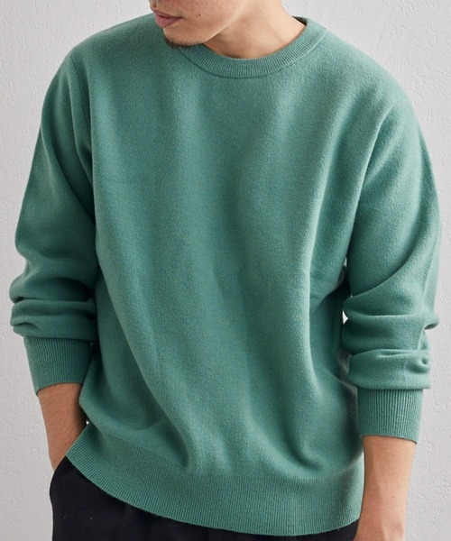 CIAOPANIC TYPY（チャオパニックティピー）の「□ウール混起毛スムースニットプルオーバー（ニット/セーター・メンズ・チャコールグレー/サックスブルー/グリーン/オフホワイト/グレイッシュベージュ/ブルー/ミント/グレー・M/L）」の11枚目の写真