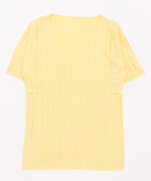 Burner(バーナー)の「【OKUOKU 0909】VネックニットTシャツ oku-tops-618674961560-10(ニット/セーター・レディース・C/D/E/F/A/H/B/G・FREE)」の13枚目の写真
