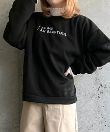 cuorequal（クオレコール）の「ロゴ刺繍裏起毛スウェット（スウェット）」
