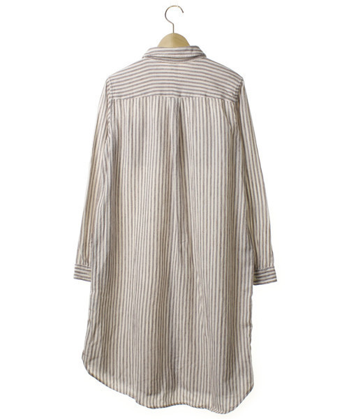 PAR ICI（パーリッシィ）の「ストライプ柄シャツワンピース（シャツワンピース・レディース・ホワイト・FREE）」の2枚目の写真