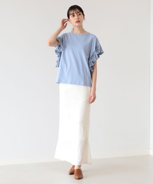 Ray BEAMS(レイビームス)の「Ray BEAMS / バイヤス キリカエ スカート(スカート・レディース・ブラック/ホワイト・ONE SIZE)」の3枚目の写真