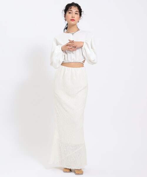 Ray BEAMS(レイビームス)の「Ray BEAMS / バイヤス キリカエ スカート(スカート・レディース・ブラック/ホワイト・ONE SIZE)」の13枚目の写真