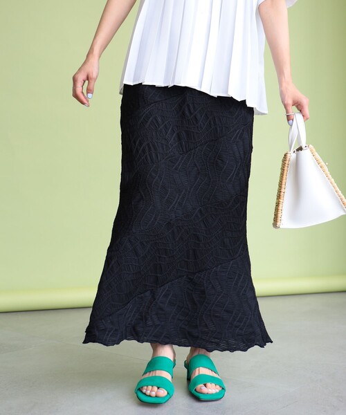 Ray BEAMS(レイビームス)の「Ray BEAMS / バイヤス キリカエ スカート(スカート・レディース・ブラック/ホワイト・ONE SIZE)」の19枚目の写真