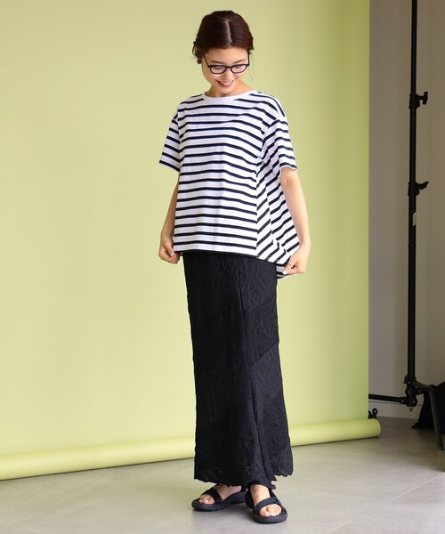 Ray BEAMS(レイビームス)の「Ray BEAMS / バイヤス キリカエ スカート(スカート・レディース・ブラック/ホワイト・ONE SIZE)」の20枚目の写真