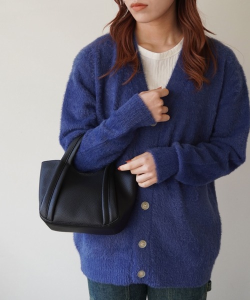 dictionary（ディクショナリー）の「【 DICTIONARY / ディクショナリー 】 モヘアライク ニット カーディガン（カーディガン/ボレロ・メンズ・ネイビー/ブルー/グレー/オフホワイト/ライトブルー/ライトグレー/ブラック/モスグリーン・FREE）」の8枚目の写真