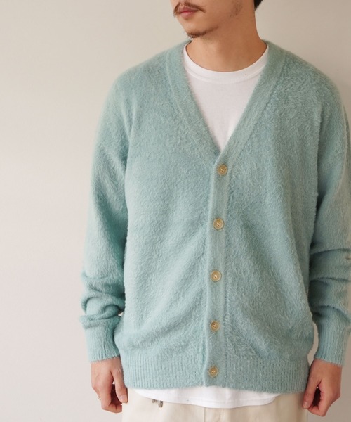 dictionary（ディクショナリー）の「【 DICTIONARY / ディクショナリー 】 モヘアライク ニット カーディガン（カーディガン/ボレロ・メンズ・ネイビー/ブルー/グレー/オフホワイト/ライトブルー/ライトグレー/ブラック/モスグリーン・FREE）」の6枚目の写真