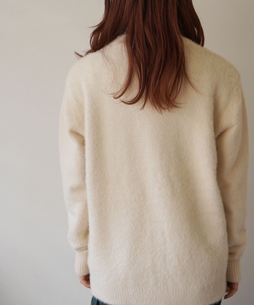 dictionary（ディクショナリー）の「【 DICTIONARY / ディクショナリー 】 モヘアライク ニット カーディガン（カーディガン/ボレロ・メンズ・ネイビー/ブルー/グレー/オフホワイト/ライトブルー/ライトグレー/ブラック/モスグリーン・FREE）」の13枚目の写真