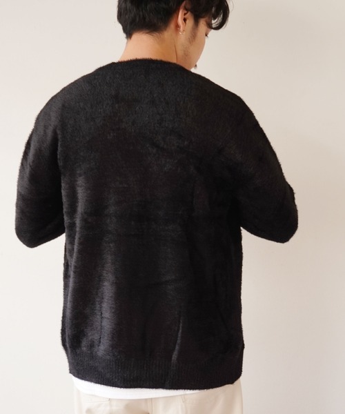 dictionary（ディクショナリー）の「【 DICTIONARY / ディクショナリー 】 モヘアライク ニット カーディガン（カーディガン/ボレロ・メンズ・ネイビー/ブルー/グレー/オフホワイト/ライトブルー/ライトグレー/ブラック/モスグリーン・FREE）」の18枚目の写真