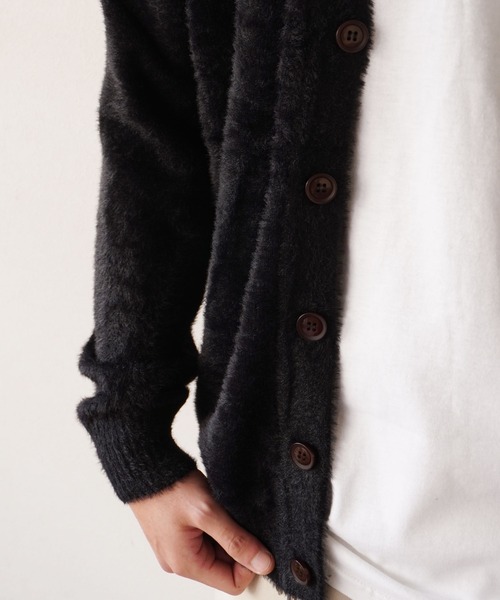 dictionary（ディクショナリー）の「【 DICTIONARY / ディクショナリー 】 モヘアライク ニット カーディガン（カーディガン/ボレロ・メンズ・ネイビー/ブルー/グレー/オフホワイト/ライトブルー/ライトグレー/ブラック/モスグリーン・FREE）」の11枚目の写真