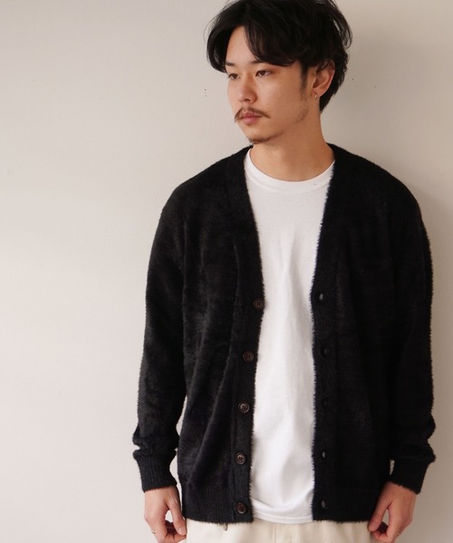 dictionary（ディクショナリー）の「【 DICTIONARY / ディクショナリー 】 モヘアライク ニット カーディガン（カーディガン/ボレロ・メンズ・ネイビー/ブルー/グレー/オフホワイト/ライトブルー/ライトグレー/ブラック/モスグリーン・FREE）」の20枚目の写真