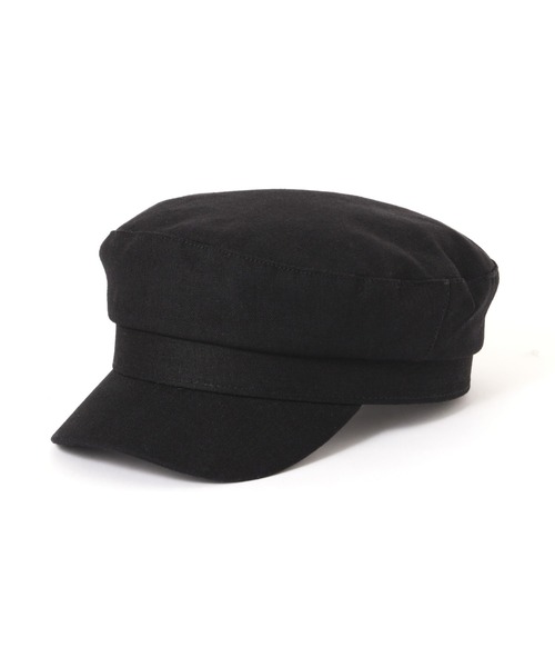 FREE'S MART（フリーズマート）の「◆リネンライクマリンキャス（キャスケット・レディース・ブラック/ベージュ・ﾌﾘ-）」の2枚目の写真