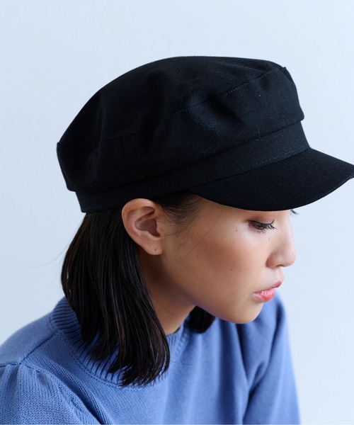 FREE'S MART（フリーズマート）の「◆リネンライクマリンキャス（キャスケット・レディース・ブラック/ベージュ・ﾌﾘ-）」の8枚目の写真