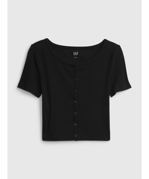 GAP(ギャップ)の「リブクロップ Tシャツ(カーディガン)(カーディガン/ボレロ・レディース・ホワイト/ブラック/オレンジ系その他/グリーン/ブルー/イエロー/コーラル・XXS/M/XS/XL/L/S)」の8枚目の写真
