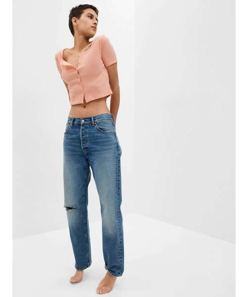 GAP(ギャップ)の「リブクロップ Tシャツ(カーディガン)(カーディガン/ボレロ・レディース・ホワイト/ブラック/オレンジ系その他/グリーン/ブルー/イエロー/コーラル・XXS/M/XS/XL/L/S)」の9枚目の写真