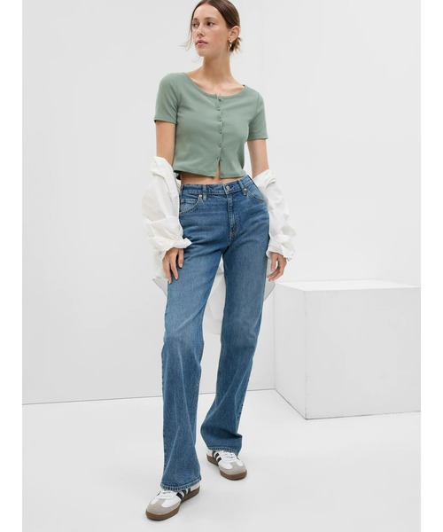 GAP(ギャップ)の「リブクロップ Tシャツ(カーディガン)(カーディガン/ボレロ・レディース・ホワイト/ブラック/オレンジ系その他/グリーン/ブルー/イエロー/コーラル・XXS/M/XS/XL/L/S)」の10枚目の写真