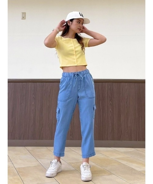 GAP(ギャップ)の「リブクロップ Tシャツ(カーディガン)(カーディガン/ボレロ・レディース・ホワイト/ブラック/オレンジ系その他/グリーン/ブルー/イエロー/コーラル・XXS/M/XS/XL/L/S)」の20枚目の写真