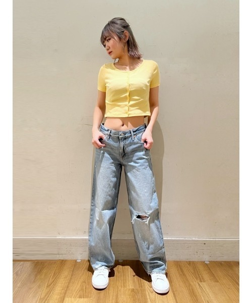 GAP(ギャップ)の「リブクロップ Tシャツ(カーディガン)(カーディガン/ボレロ・レディース・ホワイト/ブラック/オレンジ系その他/グリーン/ブルー/イエロー/コーラル・XXS/M/XS/XL/L/S)」の18枚目の写真