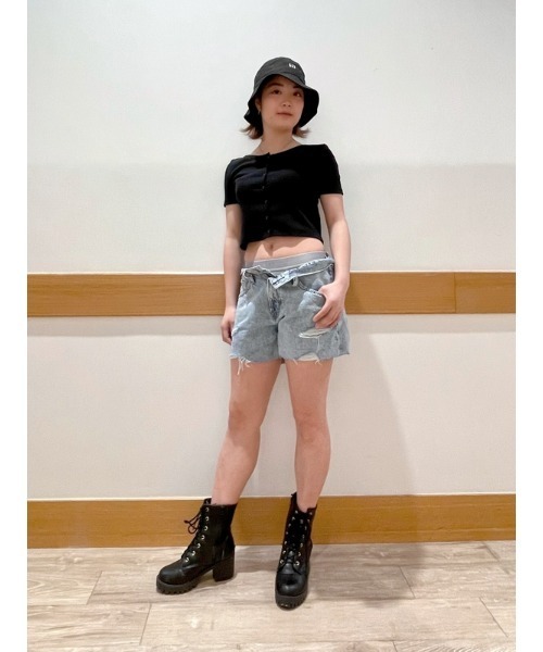 GAP(ギャップ)の「リブクロップ Tシャツ(カーディガン)(カーディガン/ボレロ・レディース・ホワイト/ブラック/オレンジ系その他/グリーン/ブルー/イエロー/コーラル・XXS/M/XS/XL/L/S)」の15枚目の写真