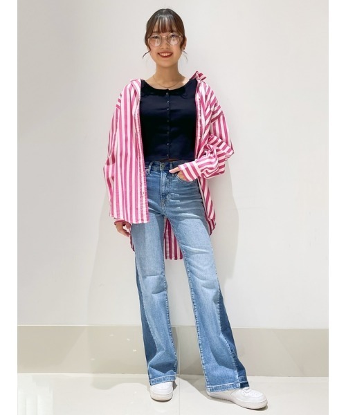 GAP(ギャップ)の「リブクロップ Tシャツ(カーディガン)(カーディガン/ボレロ・レディース・ホワイト/ブラック/オレンジ系その他/グリーン/ブルー/イエロー/コーラル・XXS/M/XS/XL/L/S)」の13枚目の写真