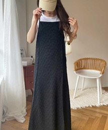 GeeRA | 2023 SS ぽこぽこカットジャガードキャミワンピース(ワンピース)