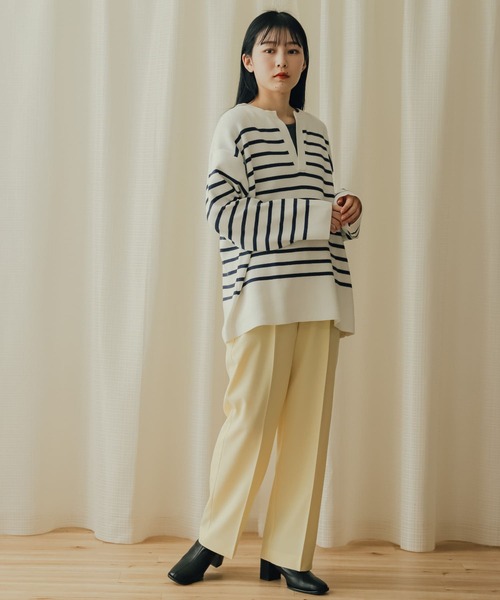 セール】スキッパーボーダーセーター（ニット/セーター）｜SENSE