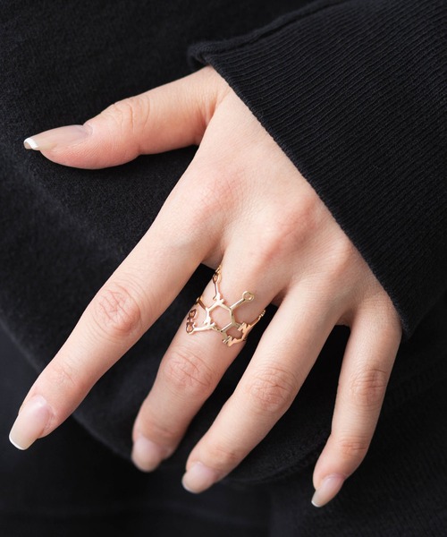 gargle（ガーグル）の「化学式モチーフデザインリング（リング・レディース・ゴールド系その他2/シルバー系その他/シルバー系その他3/シルバー系その他2/ゴールド/ブラック系その他2/シルバー/ブラック系その他3/ゴールド系その他3/ゴールド系その他/ブラック/ブラック系その他・11号）」の22枚目の写真