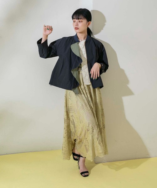 Eimee Law＊黒 バイカラー キルティング ロングスカート エイミーロウ Eimee Law（エイミーロウ）の「ダイヤキルトボンディングフレア