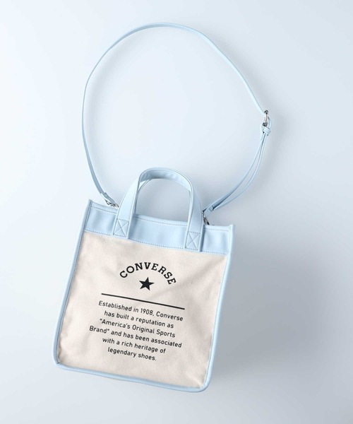 CONVERSE（コンバース）の「【CONVERSE】パイピングロゴショルダーバッグ（ショルダーバッグ・レディース・サックスブルー/ブラック/キナリ・ONE SIZE）」の3枚目の写真